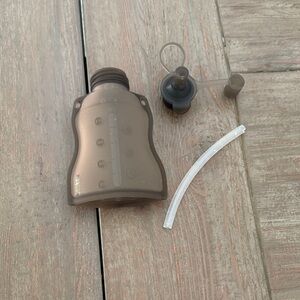 Haakaa Gray Silicone Travel Flask Bottle with Spout